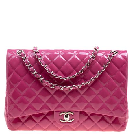 chanel pink patent leather bag|chanel patent flap bag.